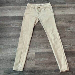 VIP JEANS Beige Skinny Jeans Size 9/10 Stretch Slim Fit Neutral Denim